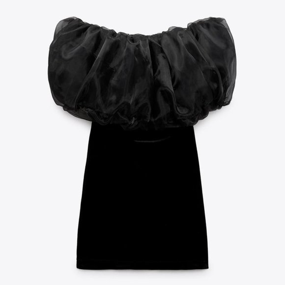 NWT VELVET MINI BLACK FESTIVE COLLECTION DRESS. - Picture 4 of 7